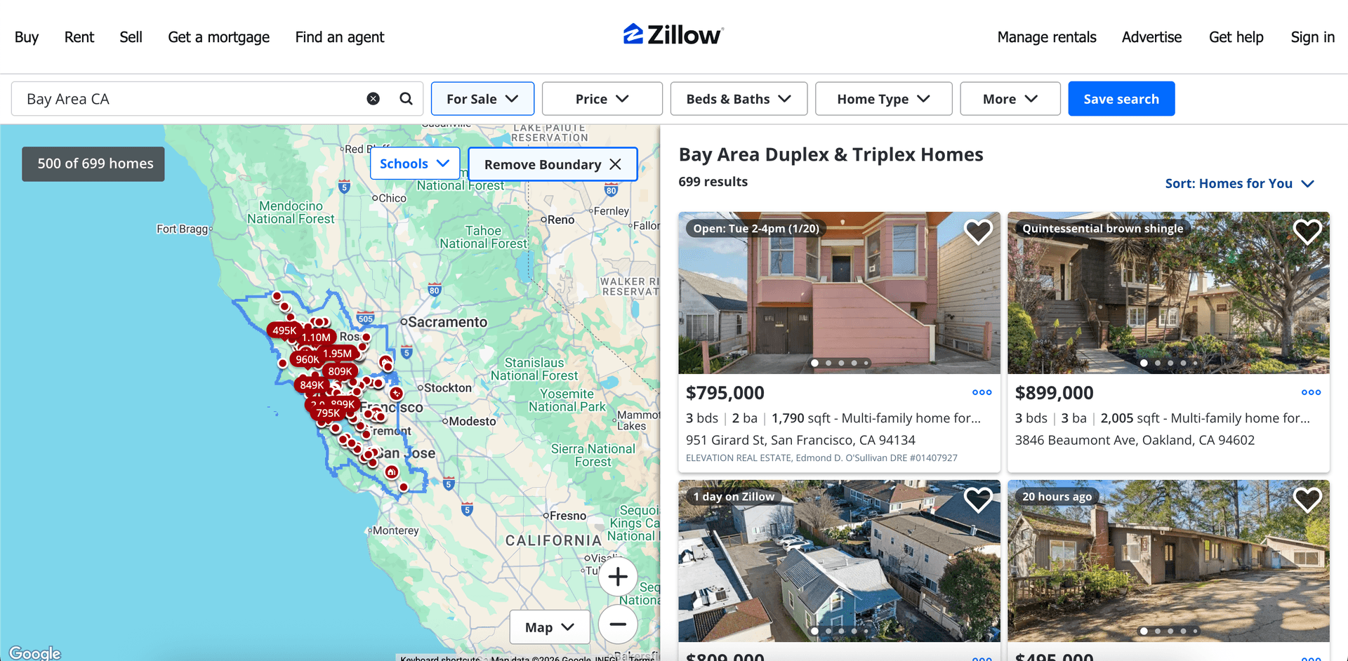 Browse your listings